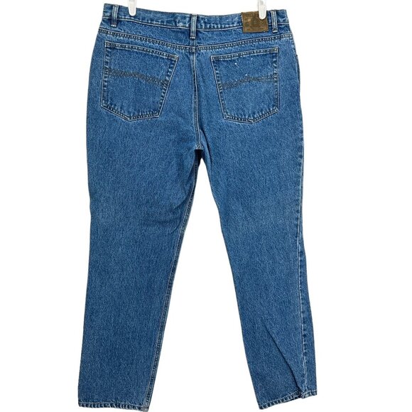 Bugle Boy 705 Mens Denim Jeans Size 42x32 Tapered Leg Mid Rise Blue Cotton Denim - Picture 2 of 11